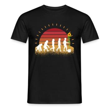 Retro Sonnenblume Geschenk Sonnenblumen - Männer T-Shirt - Schwarz - Vorne - AI Model Male 178 light (178cm)