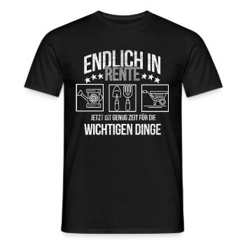 Rentner Hobbygärtner Ruhestand und Gartenarbeit - Männer T-Shirt - Schwarz - Vorne - AI Model Male 178 light (178cm)