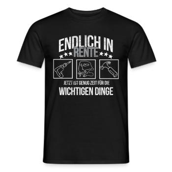 Handwerker Rentner Hobbyhandwerker am renovieren - Männer T-Shirt - Schwarz - Vorne - AI Model Male 178 light (178cm)