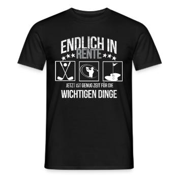 Rentner Golfer Ruhestand und Rente Golfspieler - Männer T-Shirt - Schwarz - Vorne - AI Model Male 178 light (178cm)