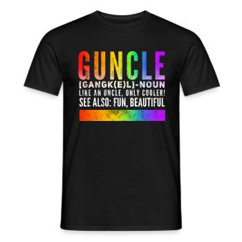 guncle like a dad only cooler - Männer T-Shirt - Schwarz - Vorne - AI Model Male 178 light (178cm)