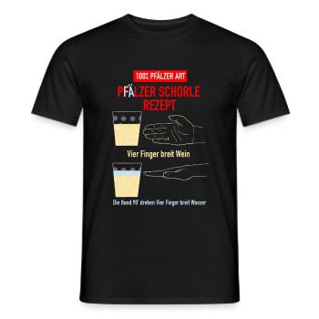 Palatinate Schorle recipe - Men's T-Shirt - black - Front - AI Model Male 178 light (178cm)