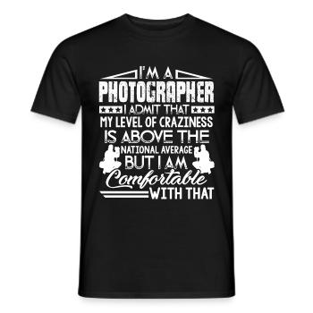Photographer I'm A Photographer - Men's T-Shirt - black - Front - AI Model Male 178 light (178cm)
