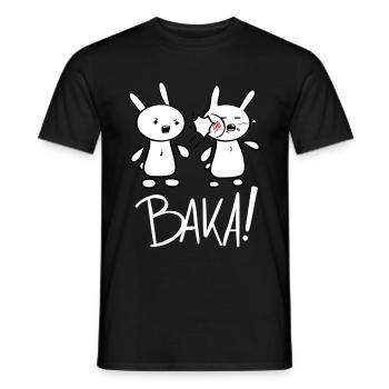 Lustiges Japan Baka Rabbit Ohrfeigen Anime und Man - Männer T-Shirt - Schwarz - Vorne - AI Model Male 178 light (178cm)