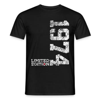52ND BIRTHDAY 52 YEARS LIMITED EDITION 1974 - Men's T-Shirt - black - Front - AI Model Male 178 light (178cm)