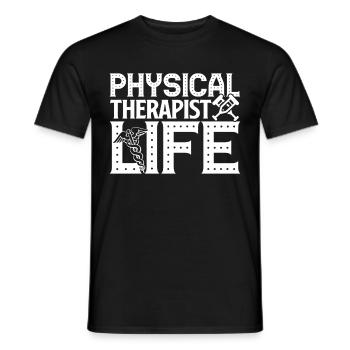 Physical Therapist Physical Life - Men's T-Shirt - black - Front - AI Model Male 178 light (178cm)