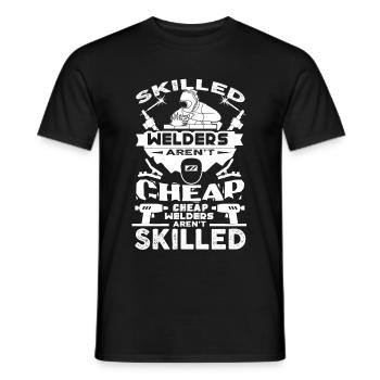 Welder Skilled Welders Are Not Cheap - Men's T-Shirt - black - Front - AI Model Male 178 light (178cm)