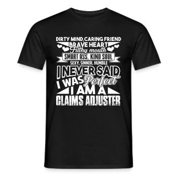 Claims Adjuster I am A Claims Adjuster - Men's T-Shirt - black - Front - AI Model Male 178 light (178cm)