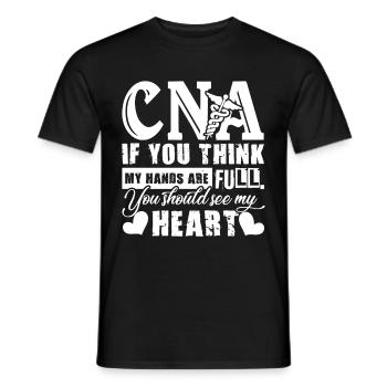 CNA CNA Full Heart - Men's T-Shirt - black - Front - AI Model Male 178 light (178cm)