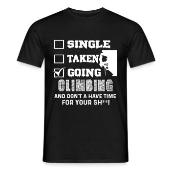 Climbing Relationship Status - Men's T-Shirt - black - Front - AI Model Male 178 light (178cm)