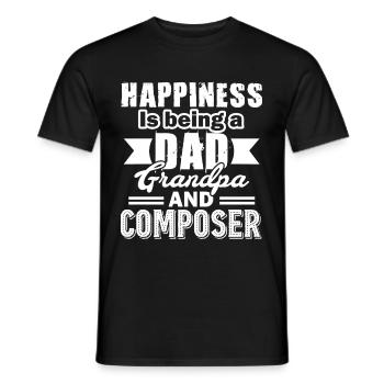 Being A Dad Grandpa And Composer - Men's T-Shirt - black - Front - AI Model Male 178 light (178cm)