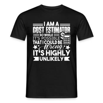 Cost Estimator I Am A Cost Estimator - Men's T-Shirt - black - Front - AI Model Male 178 light (178cm)