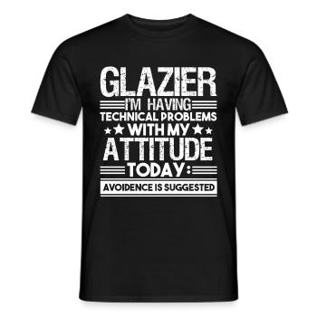 Glazier Having Technical Problems - Men's T-Shirt - black - Front - AI Model Male 178 light (178cm)