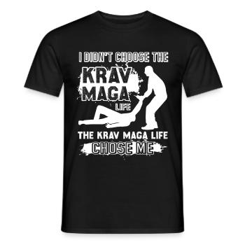 Krav Maga Life Chose Me - Men's T-Shirt - black - Front - AI Model Male 178 light (178cm)