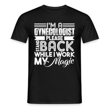 Gynecologist Please Stand Back - Men's T-Shirt - black - Front - AI Model Male 178 light (178cm)