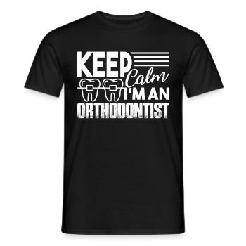 Orthodontist Keep Calm I am An Orthodontist - Men's T-Shirt - black - Front - AI Model Male 178 light (178cm)