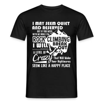Don't Mess With Me When I am Rock Climbing - Men's T-Shirt - black - Front - AI Model Male 178 light (178cm)