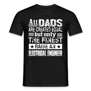 The Finest Raise An Electrical Engineer - Men's T-Shirt - black - Front - AI Model Male 178 light (178cm)