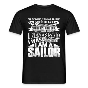 Sailor I Am A Sailor - Men's T-Shirt - black - Front - AI Model Male 178 light (178cm)