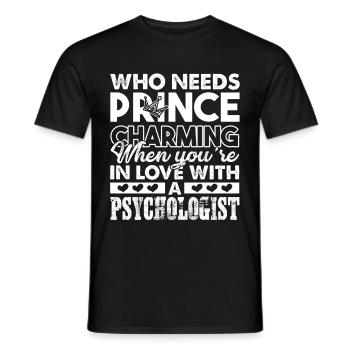 Psychologist In Love With A Psychologist - Men's T-Shirt - black - Front - AI Model Male 178 light (178cm)
