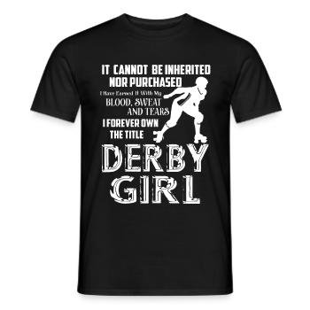 Roller Derby Forever The Title - Men's T-Shirt - black - Front - AI Model Male 178 light (178cm)
