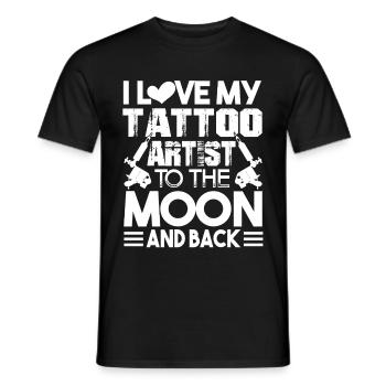 Tattoo Artist I Love My Tattoo Artist - Men's T-Shirt - black - Front - AI Model Male 178 light (178cm)