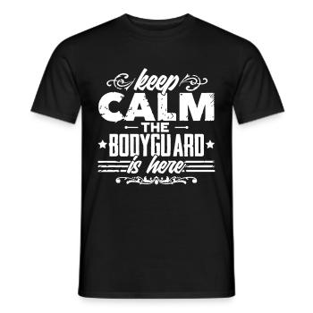 Bodyguard Keep Calm The Bodyguard Is Here - Men's T-Shirt - black - Front - AI Model Male 178 light (178cm)