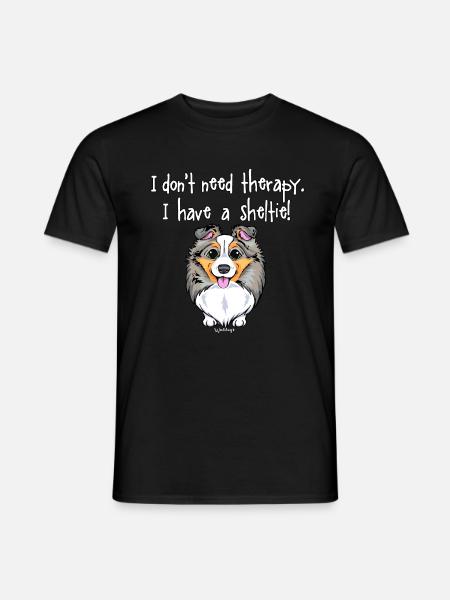 Sheltie Hundetherapie 3 - Männer T-Shirt - Schwarz