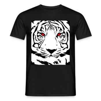 Tieger, animal, animals, cat, wildcat, big cat, nature - Men's T-Shirt - black - Front - AI Model Male 178 light (178cm)