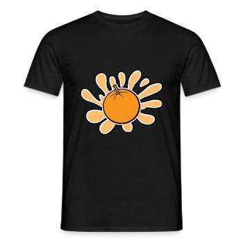 Orange - Männer T-Shirt - Schwarz - Vorne - AI Model Male 178 light (178cm)