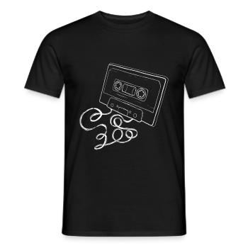 Cassette - induit en erreur - T-shirt homme - noir - Devant - AI Model Male 178 light (178cm)
