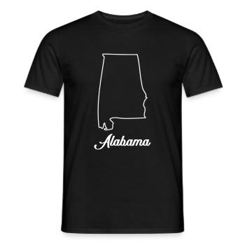 Carte de l'Alabama - T-shirt homme - noir - Devant - AI Model Male 178 light (178cm)
