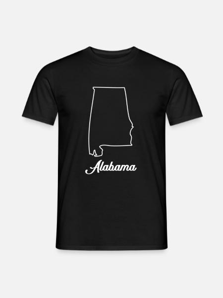 Alabama map - Men's T-Shirt - black