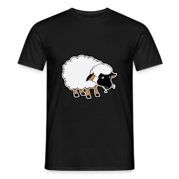 Black Sheep - Sheep - Sheep - Men's T-Shirt - black - Front - AI Model Male 178 light (178cm)