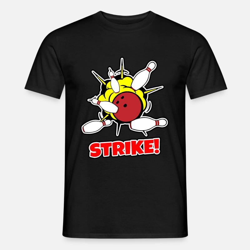 Bowling - Männer T-Shirt - Schwarz