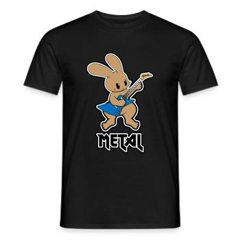 Metal bunny - Men's T-Shirt - black - Front - AI Model Male 178 light (178cm)