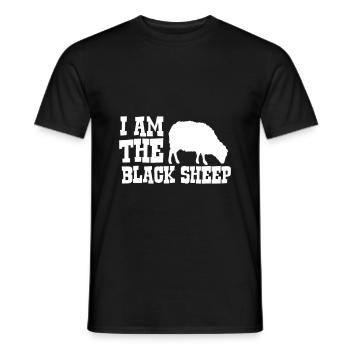 Ich bin das Schwarze Schaf - Black Sheep - Männer T-Shirt - Schwarz - Vorne - AI Model Male 178 light (178cm)