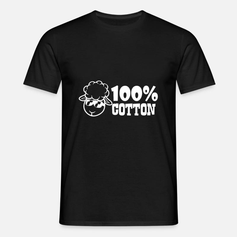 100% bomull - T-shirt herr - svart