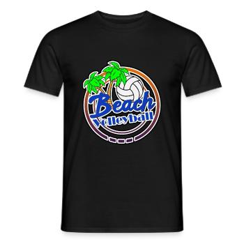 Beach Volleyball Beach Beach - Men's T-Shirt - black - Front - AI Model Male 178 light (178cm)