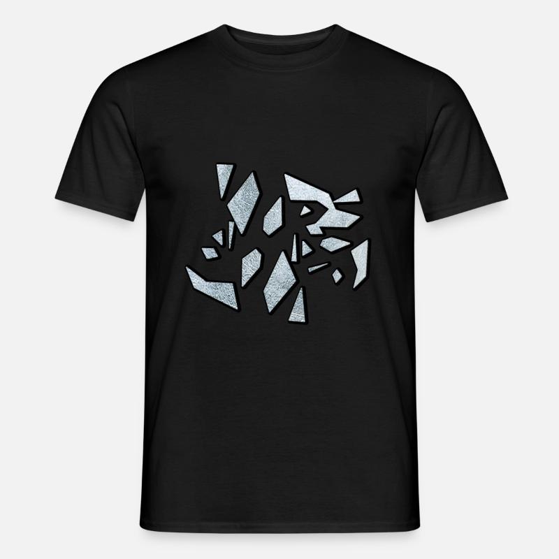Zerbrochenes Glas - Broken Glass - Männer T-Shirt - Schwarz