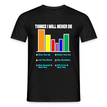 Graphique à secteurs - Graphique à gâteau - Amour - Amour - T-shirt homme - noir - Devant - AI Model Male 178 light (178cm)