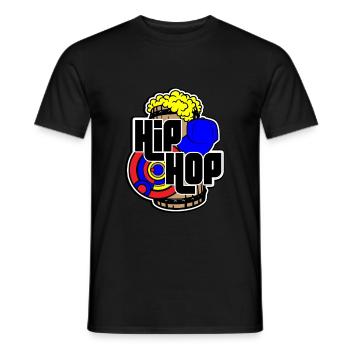 Hip Hop - Männer T-Shirt - Schwarz - Vorne - AI Model Male 178 light (178cm)