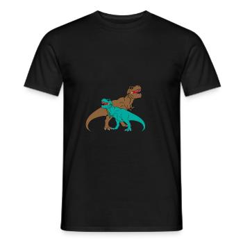 T-REX - Thyrannosaurus Rex - Men's T-Shirt - black - Front - AI Model Male 178 light (178cm)