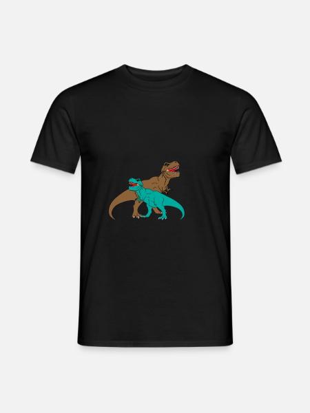 T-REX - Thyrannosaurus Rex - Männer T-Shirt - Schwarz