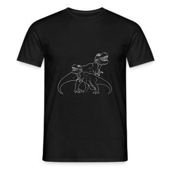 T-REX - Thyrannosaurus Rex - T-shirt homme - noir - Devant - AI Model Male 178 light (178cm)
