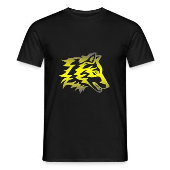 Wolf - Wolf Contour - Men's T-Shirt - black - Front - AI Model Male 178 light (178cm)