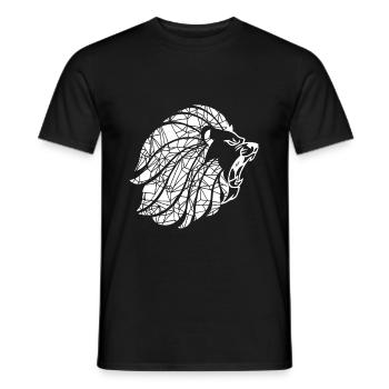 Geometric lion - Men's T-Shirt - black - Front - AI Model Male 178 light (178cm)
