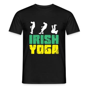 The Irish Yoga - Männer T-Shirt - Schwarz - Vorne - AI Model Male 178 light (178cm)