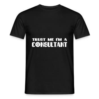 Faites-moi confiance Je suis un consultant Consultant en idées cadeaux - T-shirt homme - noir - Devant - AI Model Male 178 light (178cm)