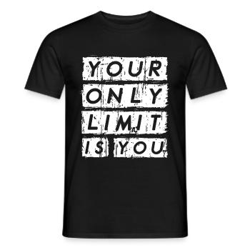 Your only limit is you - Men's T-Shirt - black - Front - AI Model Male 178 light (178cm)